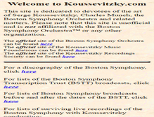 Tablet Screenshot of koussevitzky.com